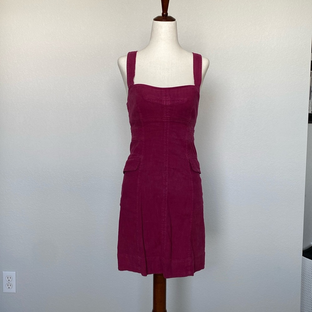 Anthropologie mini dress in berry color NWT